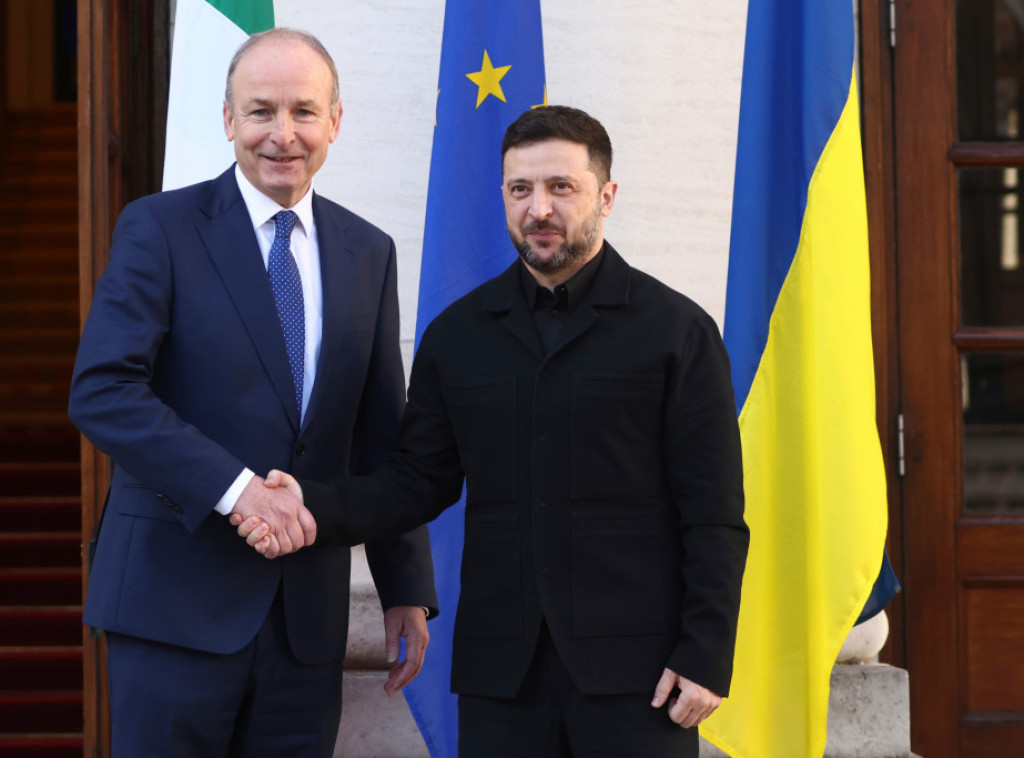 Irski premijer Majkl Martin najavio da će razmotriti incident sa dronom tokom posete Zelenskog