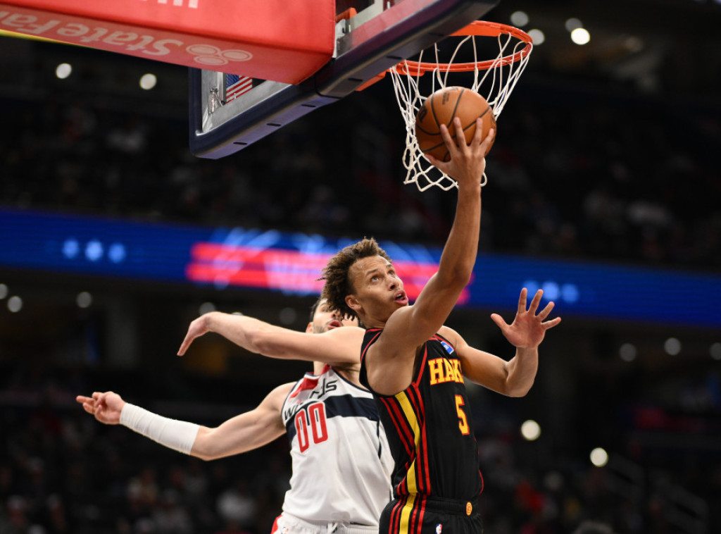 Srpski košarkaš Tristan Vukčević postigao 18 poena u porazu Vašingtona od Atlante