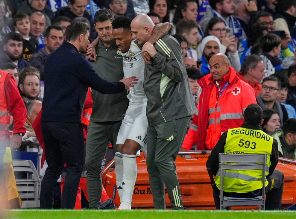 Fudbaler Reala Eder Militao zbog povrede odsustvuje četiri meseca van terena