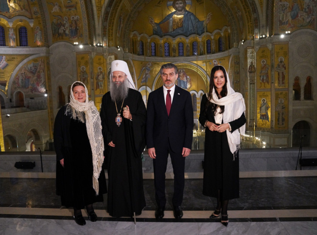 Tamara Vučić zajedno sa predsednikom Gruzije i prvom damom posetila Hram Svetog Save