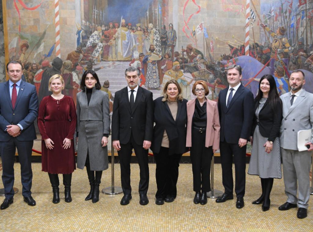 Predsednik i delegacija iz Gruzije obišli Narodni muzej zajedno sa Selakovićem