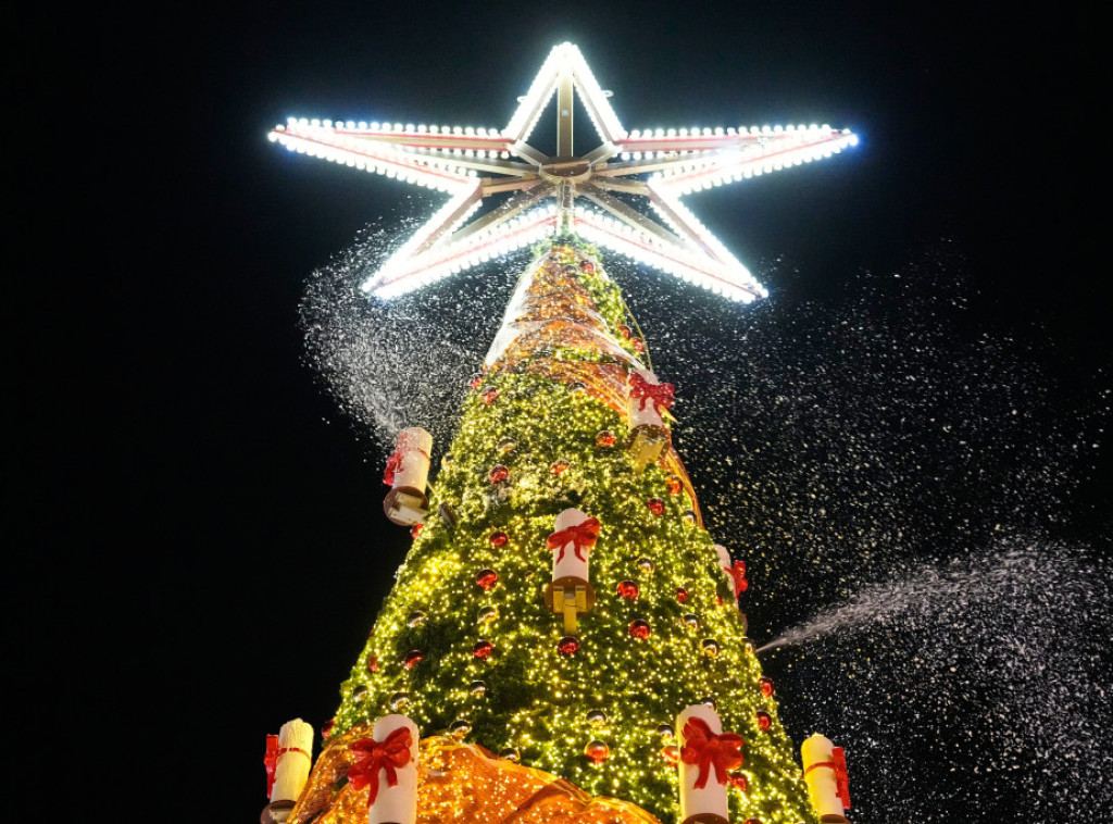 U Engleskoj okićena najviša prirodna novogodišnja jelka na svetu