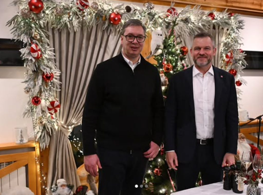 Aleksandar Vučić na večeri sa Pelegrinijem: Ova poseta dodatno doprinosi jačanju odnosa Srbije i Slovačke