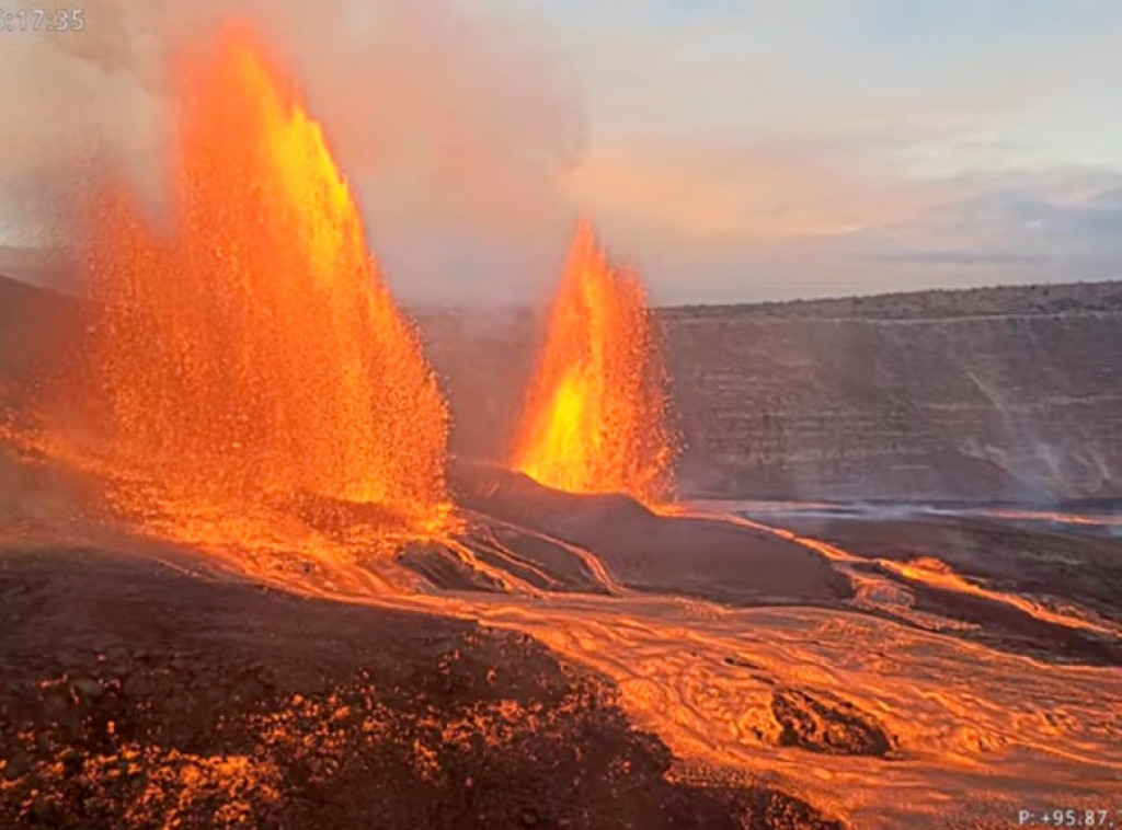 Erupcije vulkana na Havajima izbacuju lavu i do 380 metara u visinu