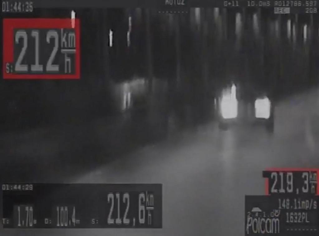 MUP: Iz saobraćaja isključen vozač koji se kretao brzinom od 237,8 km/h u Zemunu