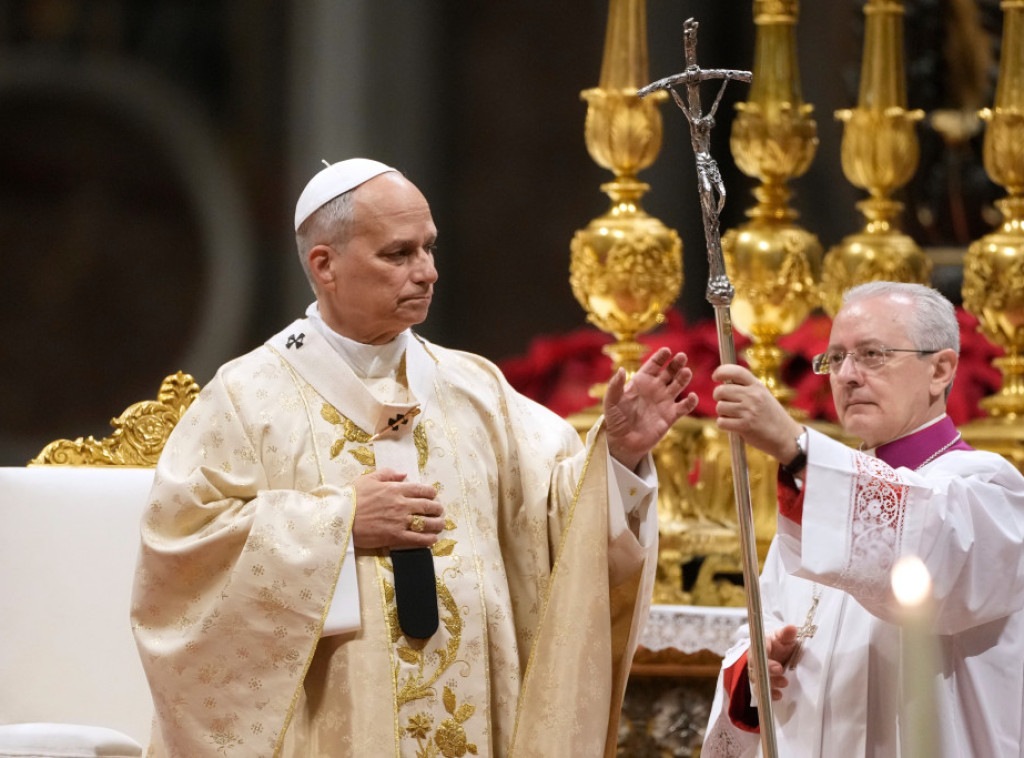 Papa Lav XIV prisustvovao procesiji u bazilici Svetog Petra na božićnoj misi