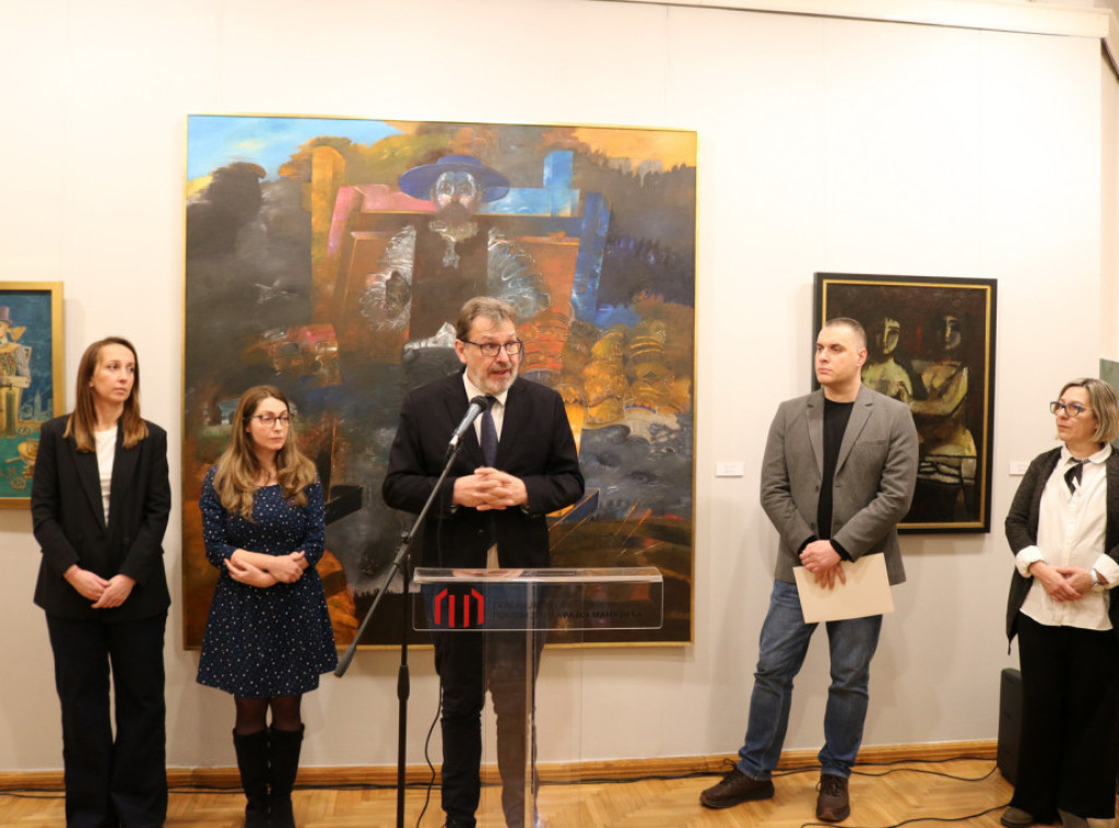 Potpredsednik Pokrajinske vlade Tomislav Žigmanov na otvaranju izložbe „Galerija i autizam, jedna decenija“