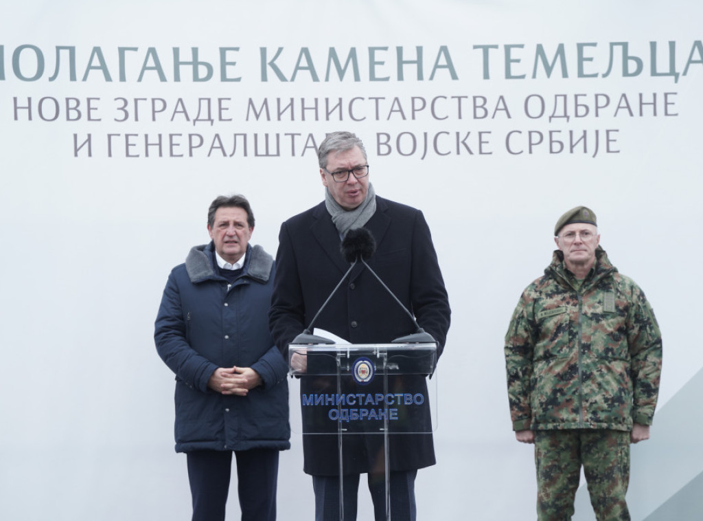 Vučić: Nova zgrada Ministarstva odbrane i Generalštaba od 50.000 kvadrata biće gotova do kraja 2028. godine