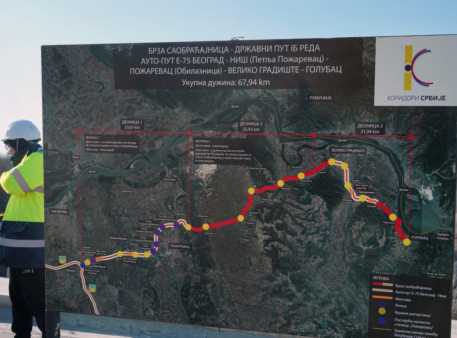 Vučić danas obilazi radove na delu Dunavskog koridora kod Golupca
