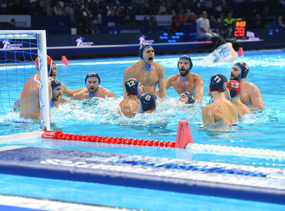 Serbia beats Israel to clinch Group C top spot at European water polo championship in Belgrade