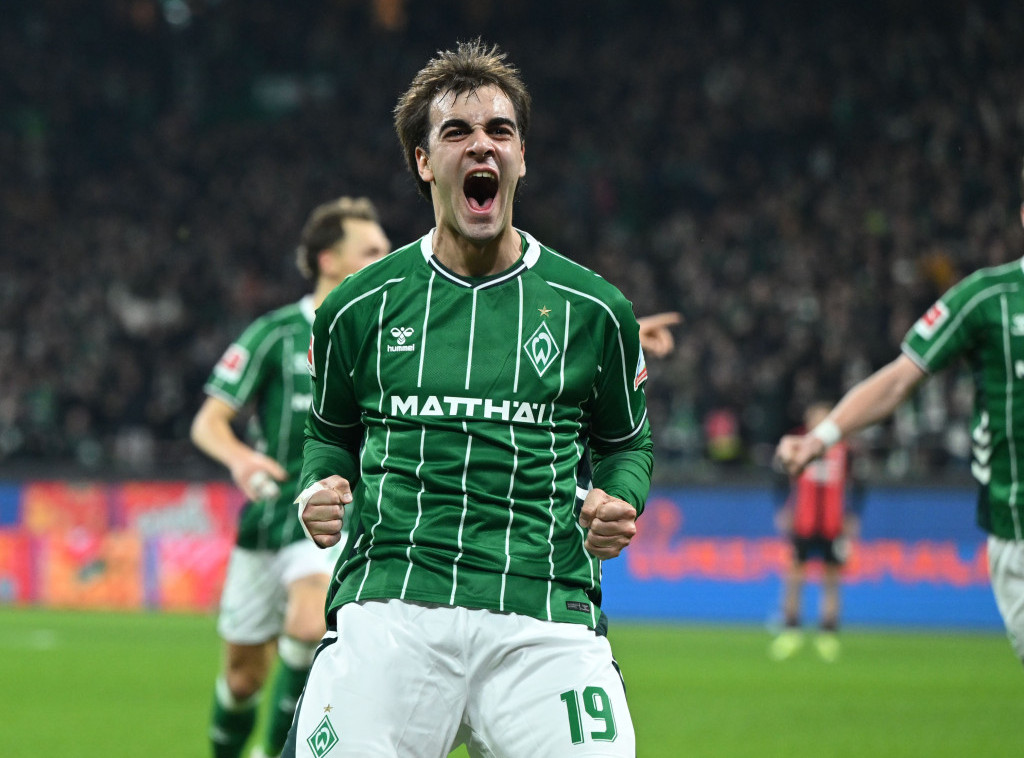 Jovan Milošević strelac u remiju fudbalera Verdera i Ajntrahta