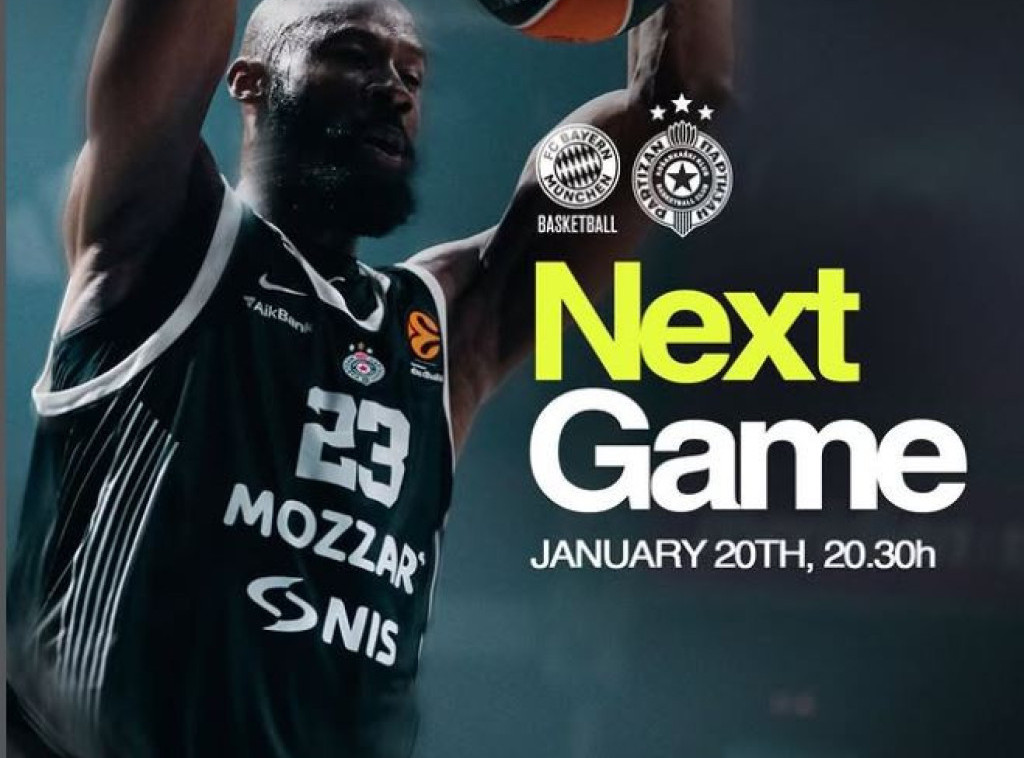 Košarkaši Partizana večeras gostuju Bajernu u meču 23. kola Evrolige