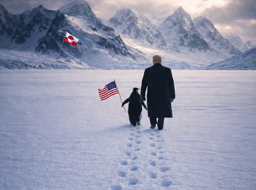 Bela kuća objavila fotografiju Trampa sa pingvinom koji nosi američku zastavu