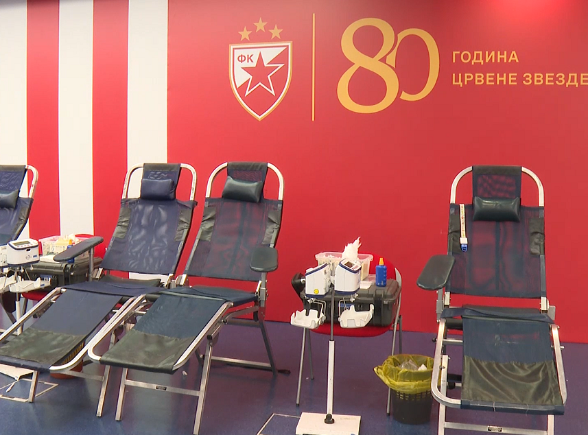 Nastavak akcije "Crveno-bela krv" na stadionu Crvene zvezde