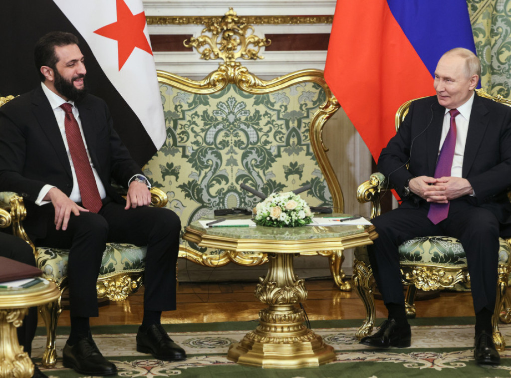 Rusija: Putin primio u Kremlju predsednika Sirije al-Šaru