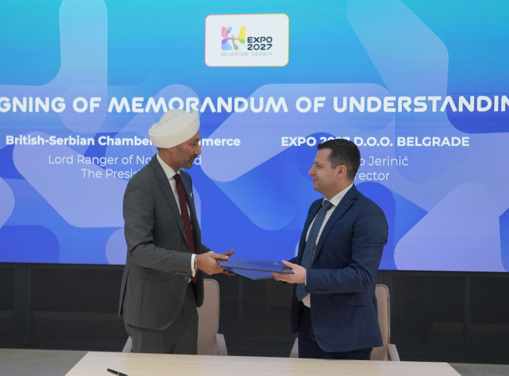 Ekspo 2027 i Britansko-srpska privredna komora potpisali Memorandum o razumevanju