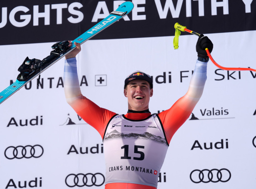Švajcarski skijaš Franjo fon Almen pobednik spusta u Kran Montani
