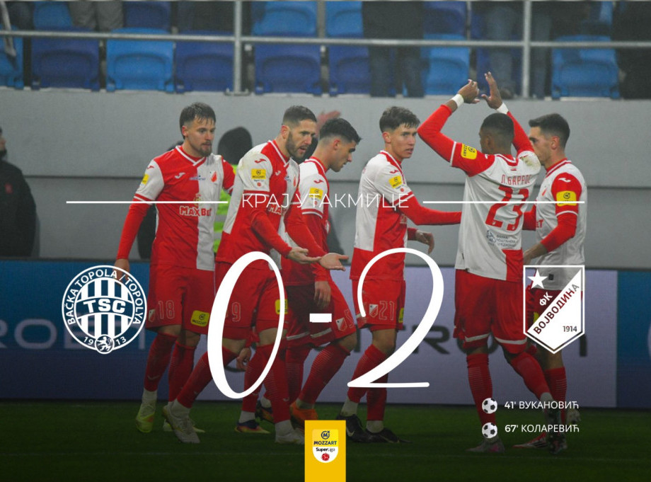 Fudbaleri Vojvodine nadigrali TSC u Bačkoj Topoli