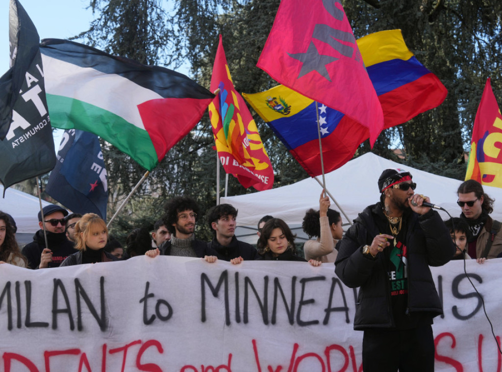 Milano: Oko 1.000 studenata protestovalo zbog prisustva ICE na Zimskim olimpijskim igarama