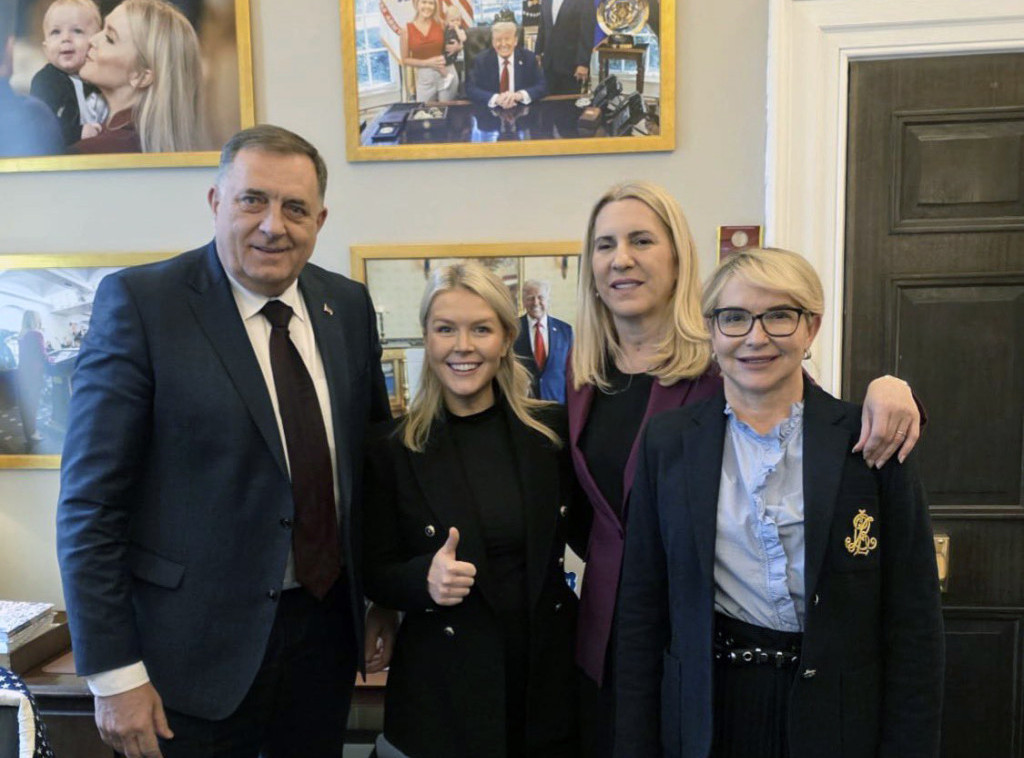 Milorad Dodik, Željka Cvijanović i Ana Trišić Babić se sastali s portparolkom Bele kuće Kerolajn Livit