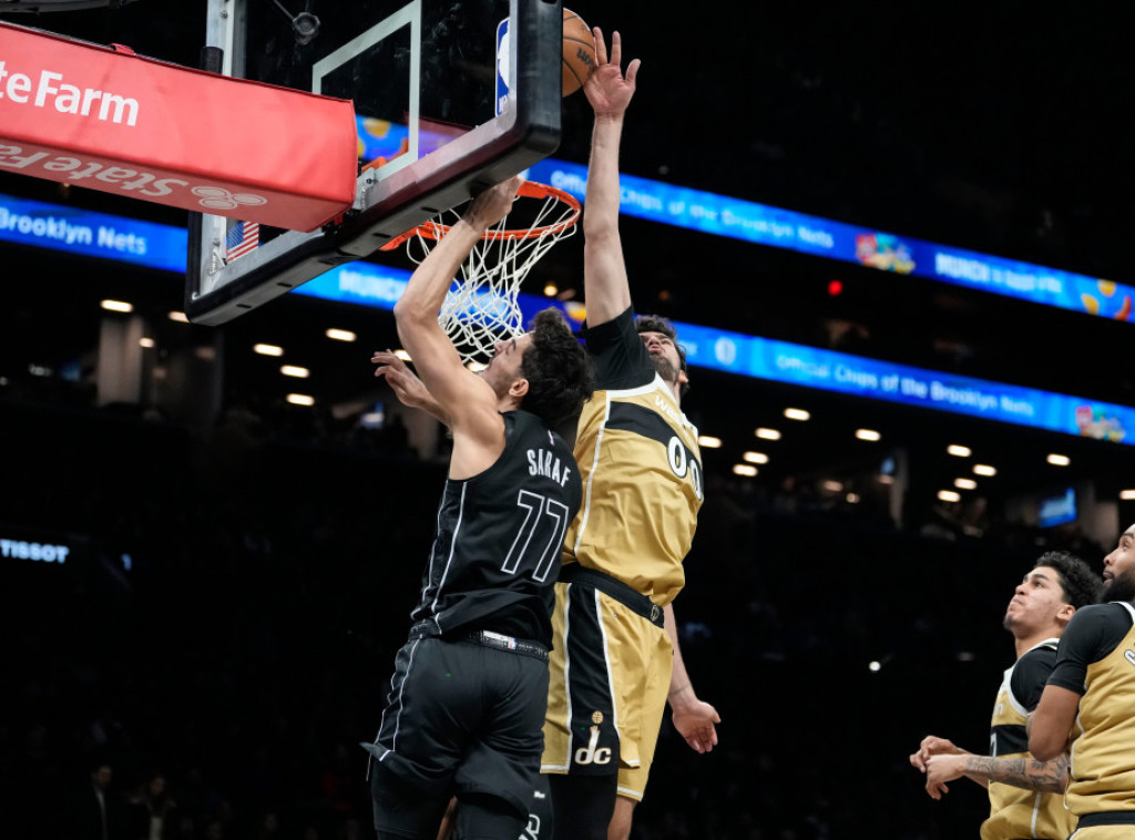 Srpski košarkaš Tristan Vukčević postigao 14 poena u porazu Vašingtona od Bruklina