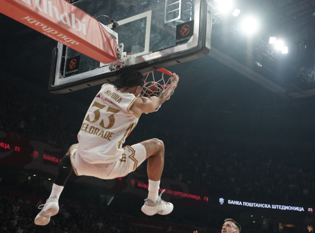 Košarkaši Crvene zvezde pobedili Budućnost u 18. kolu ABA lige