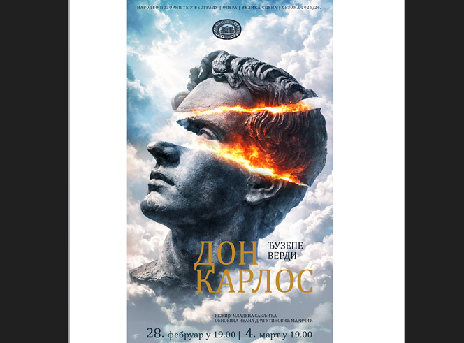 Obnovljena Verdijeva opera "Don Karlos" premijerno 28. februara u Narodnom pozorištu u Beogradu