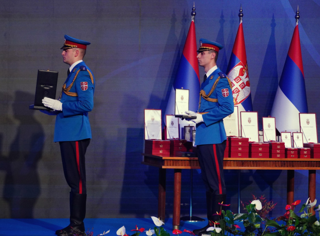 U Predsedništvu Srbije počela svečanost uručenja odlikovanja povodom Dana državnosti