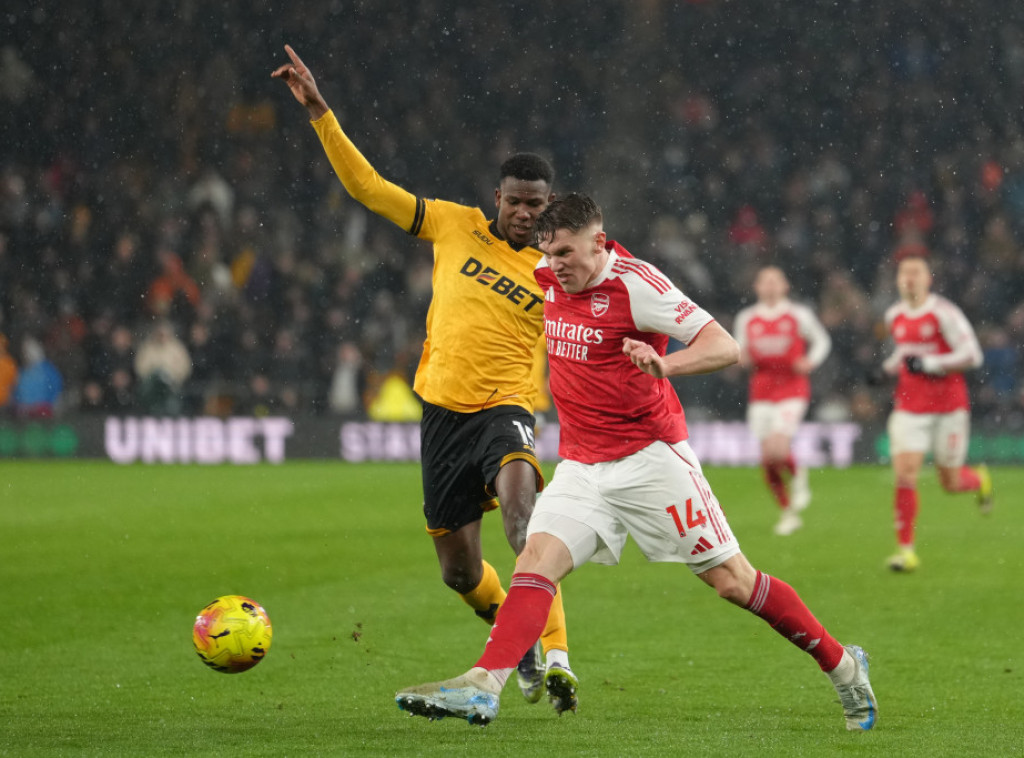 Fudbaleri Arsenala u 90+4. minutu ostali bez pobede u Vulverhemptonu