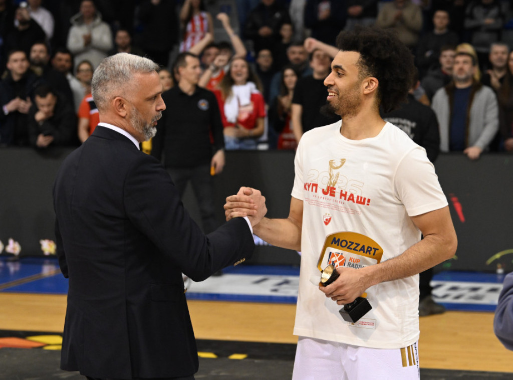 Košarkaš Crvene zvezde Džordan Nvora MVP finala Kupa Radivoja Koraća