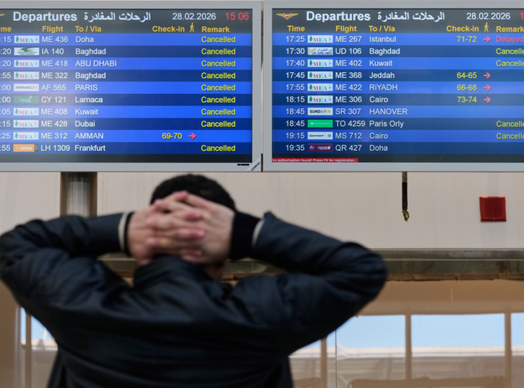 Od jutros otkazano više od 1.000 letova prema destinacijama na Bliskom istoku