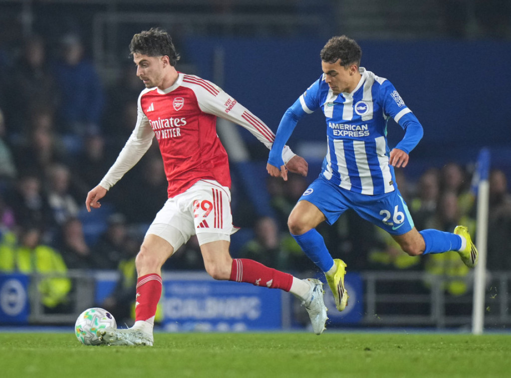 Fudbaleri Arsenala pobedili Brajton, remi Mančester sitija i Notingem Foresta