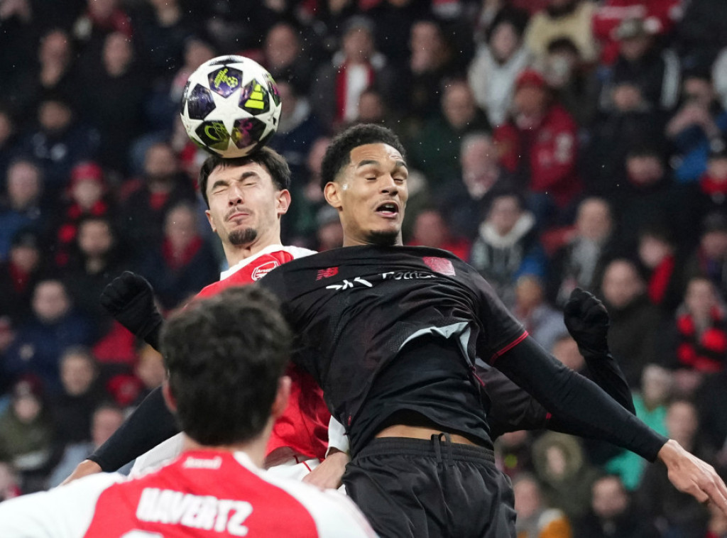 Fudbaleri Bajer Leverkuzena i Arsenala odigrali nerešeno u prvom meču osmine finala Lige šampiona
