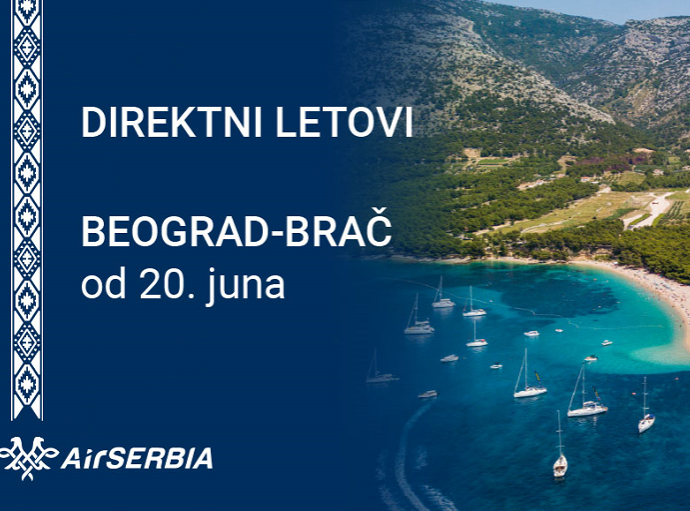 Er Srbija uvodi direktne letove od Beograda do ostrva Brač od 20. juna do 12. septembra