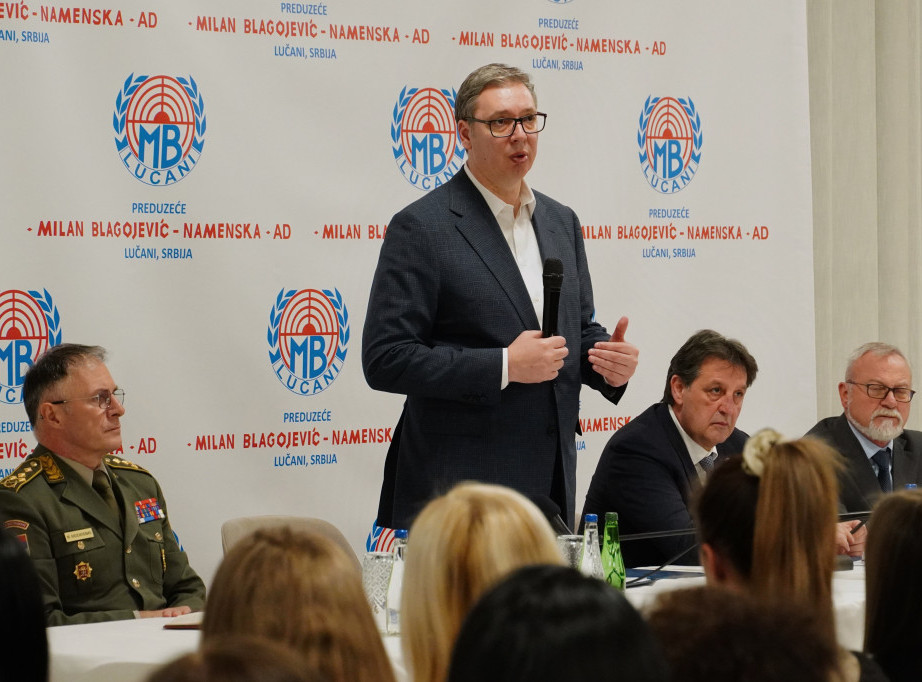 Vučić: Država će pomoći dva nova investiciona ciklusa u fabrici "Milan Blagojević - Namenska" Lučani