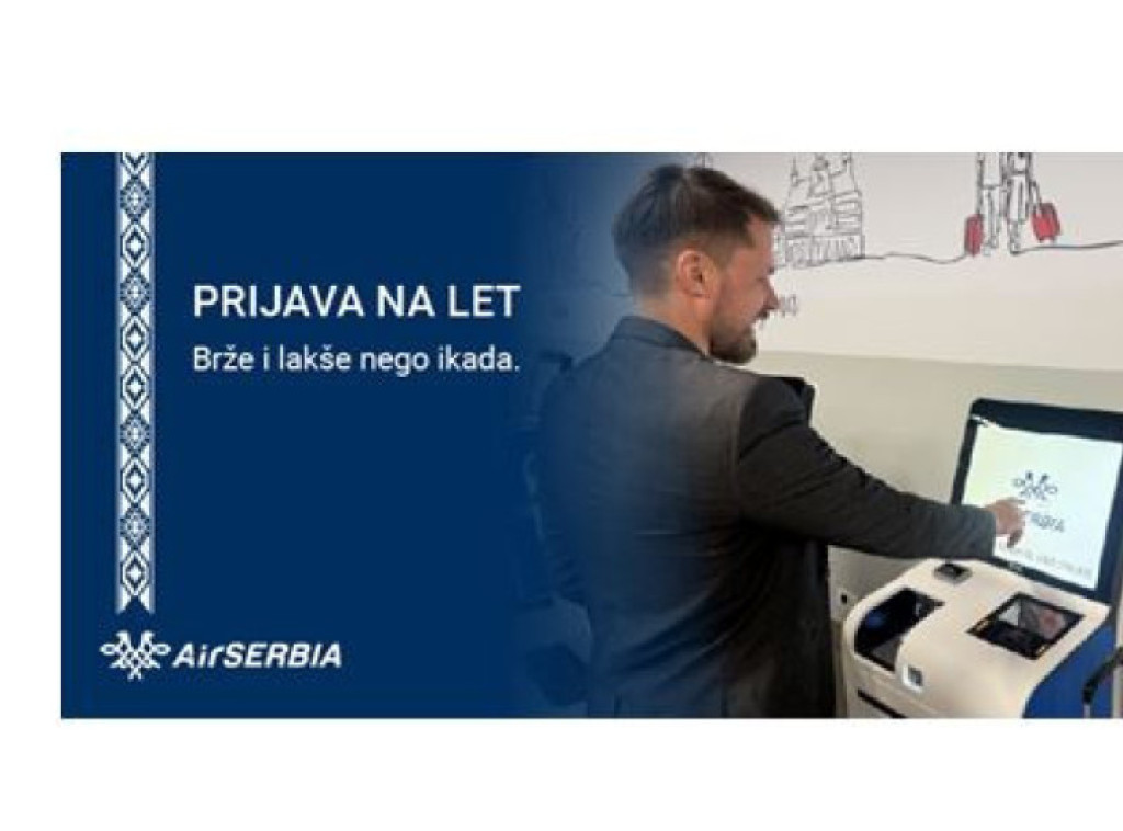 Er Srbija uvodi samouslužne automate za prijavu na let i predaju prtljaga