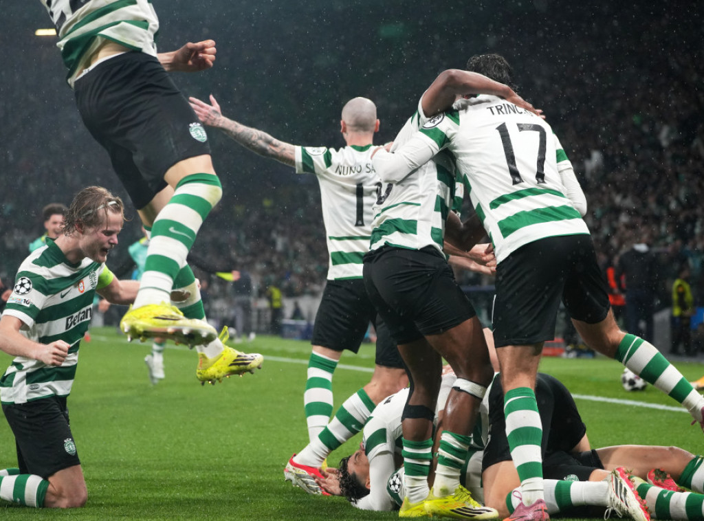 Fudbaleri Sportinga pobedili Bode/Glimt 5:0 posle produžetaka za četvrtfinale Lige šampiona