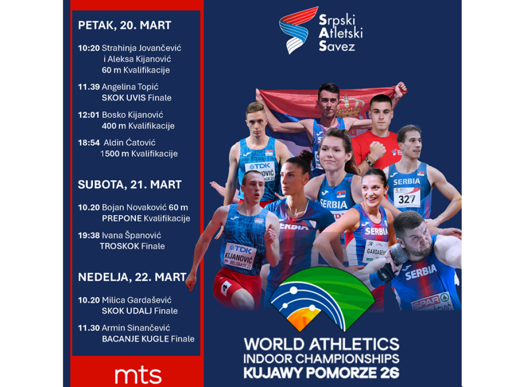 Milica Gardašević: Nadam se dobrom nastupu na Svetskom prvenstvu u dvorani