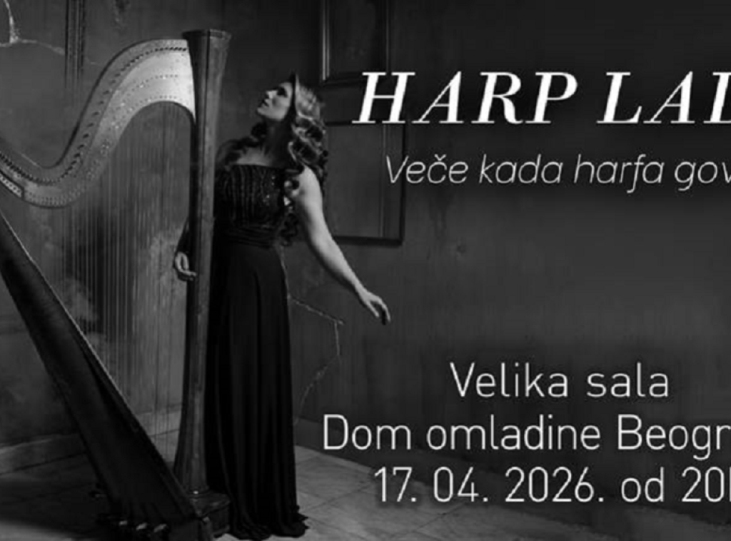 Harfistkinja Sofija Sibinović nastupa 17. aprila u Domu omladine Beograda
