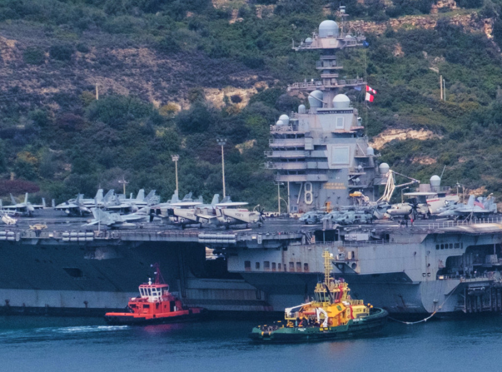 Najveći nosač aviona na svetu USS Džerald R. Ford vratio se u bazu na Kritu