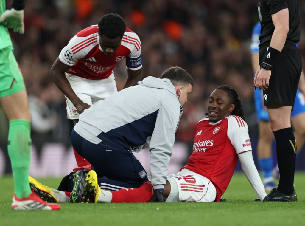 Fudbaler Arsenala Ebereči Eze zbog povrede neće igrati od četiri do šest nedelja