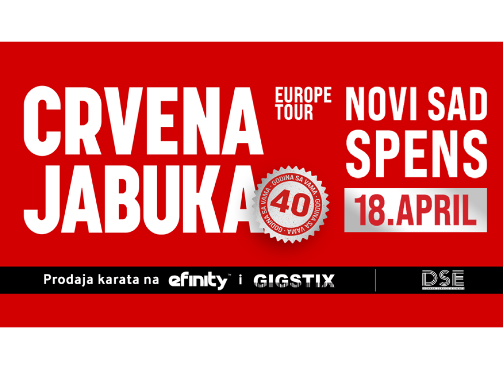 Rok grupa "Crvena jabuka" 18. aprila u novosadskom Spensu: Specijalni gost Geronimo