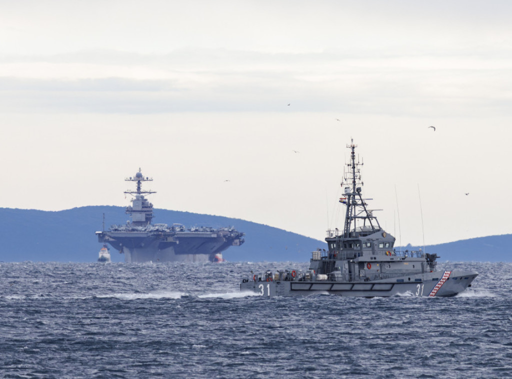 Američki nosač aviona "Džerald Ford" stigao u Split