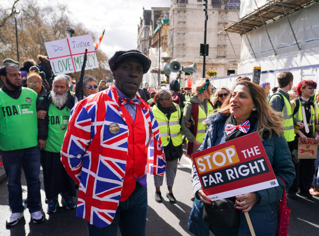 Policija: Na protestu protiv krajnje desnice u Londonu uhapšeno 25 osoba