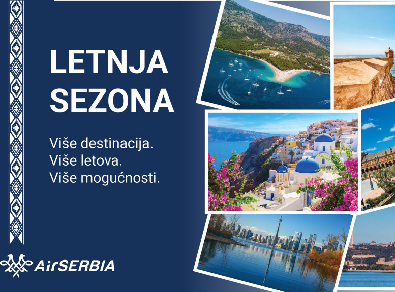 Er Srbija saobraća po letnjem redu vožnje ka više od 100 destinacija sa 30 aviona