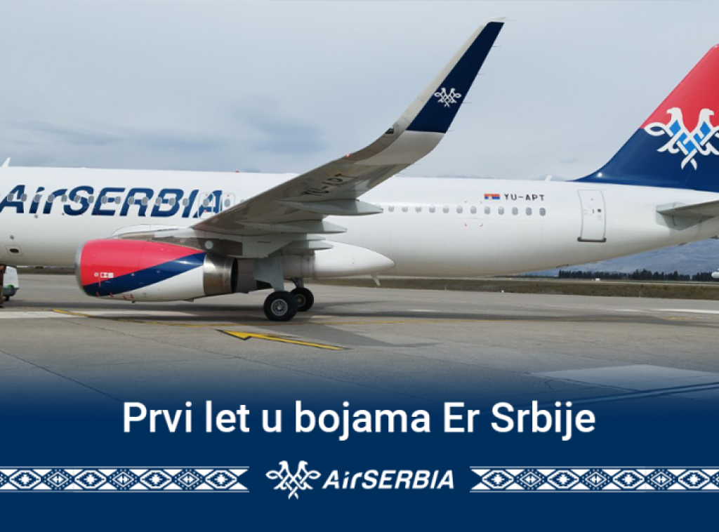 Novi erbas A320 Er Srbije obavio prvi let u bojama nacionalne avio-kompanije