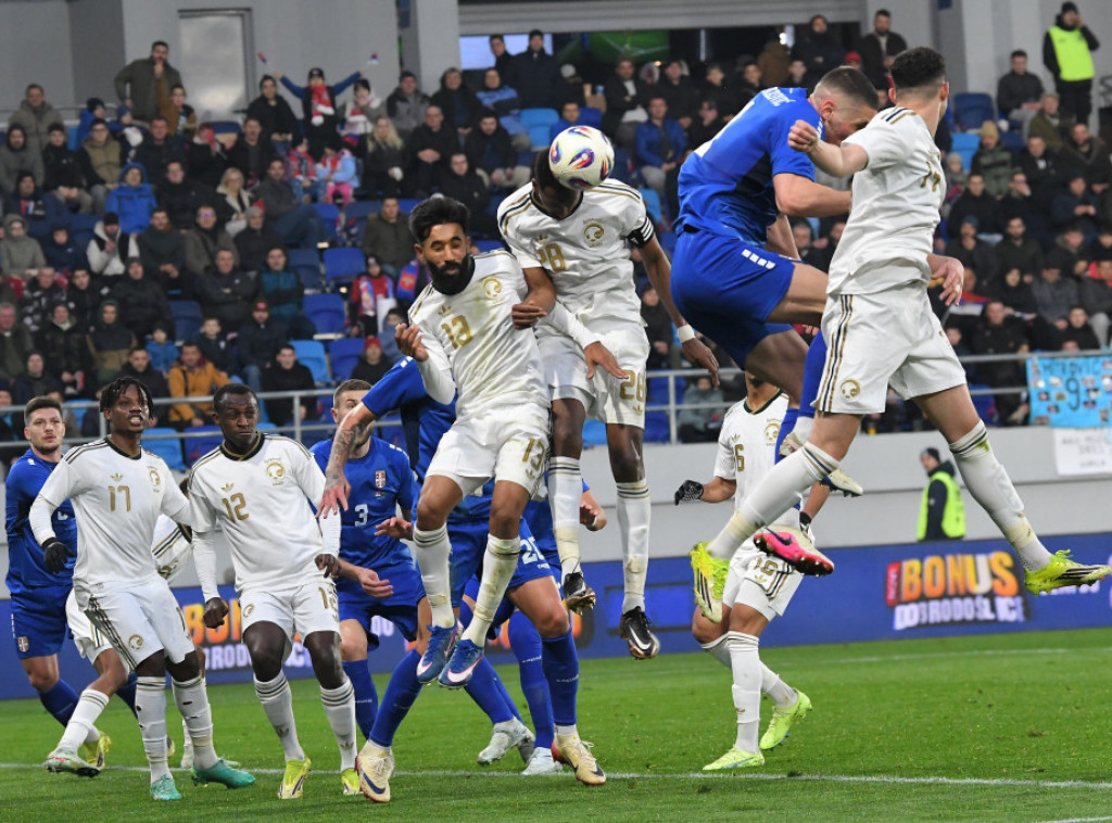 Fudbaleri Srbije gube na poluvremenu od Saudijske Arabije