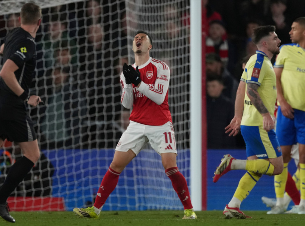 Fudbaleri Arsenala eliminisani u četvrtfinalu FA kupa od drugoligaša Sautemptona