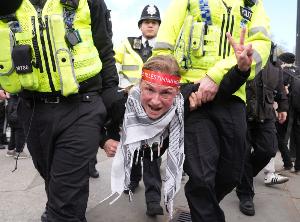 Uhapšeno 212 osoba na protestu u Londonu zbog zabrane Palestinske akcije