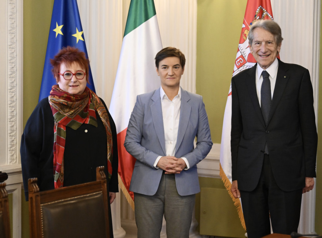 Brnabić se sastala sa delegacijom Odbora za evropske poslove Senata Italije